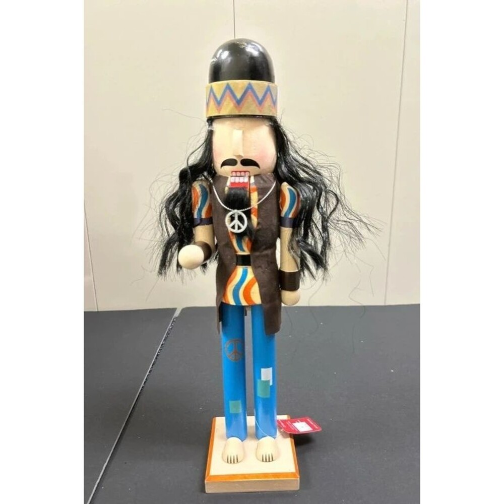 Ashland 16 inch Hippie Man Wooden Nutcracker